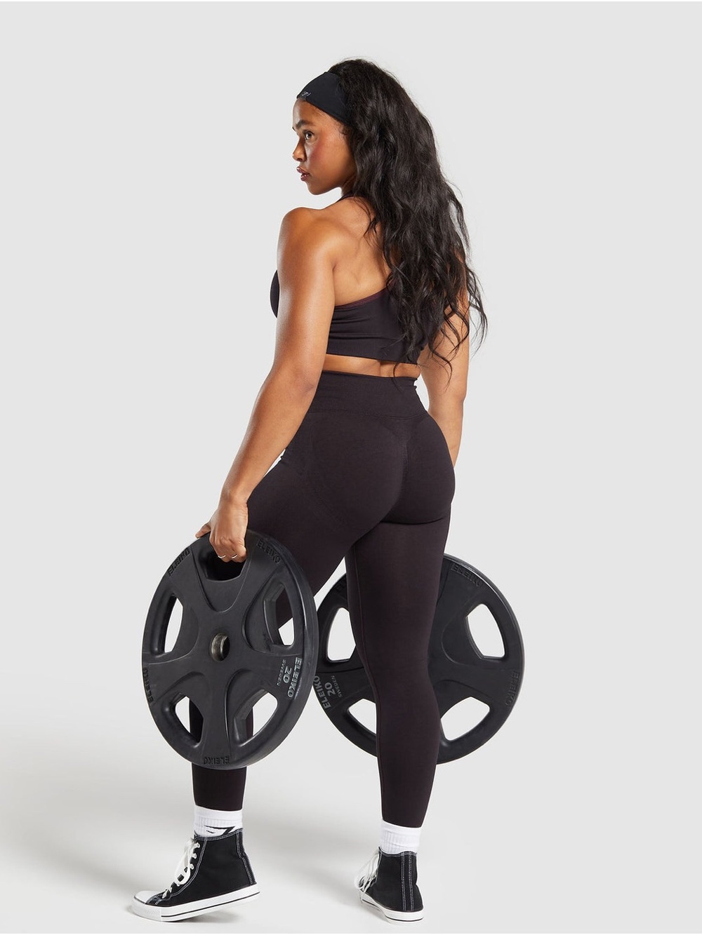 Gymshark Lift Seamless Leggings- Depth Purple/Black Marl